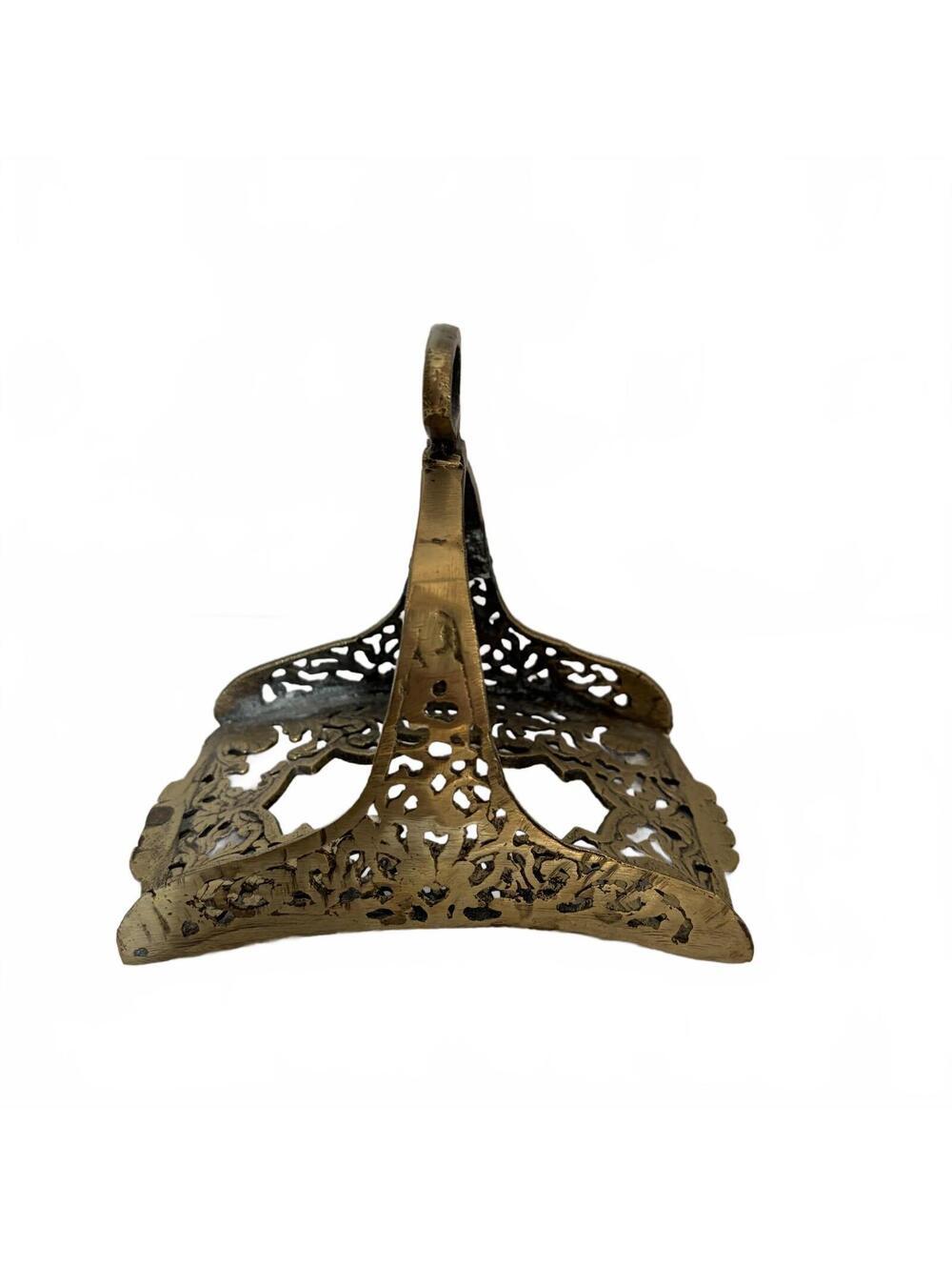 Antique Ornate brass decorative stirrup/Napkin holder